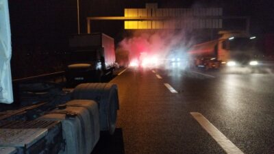 Bursa’da otobanda korku dolu anlar! Alev alev yandı