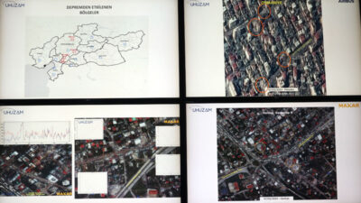 Depremin yol açtığı yıkım uzaydan görüntülendi