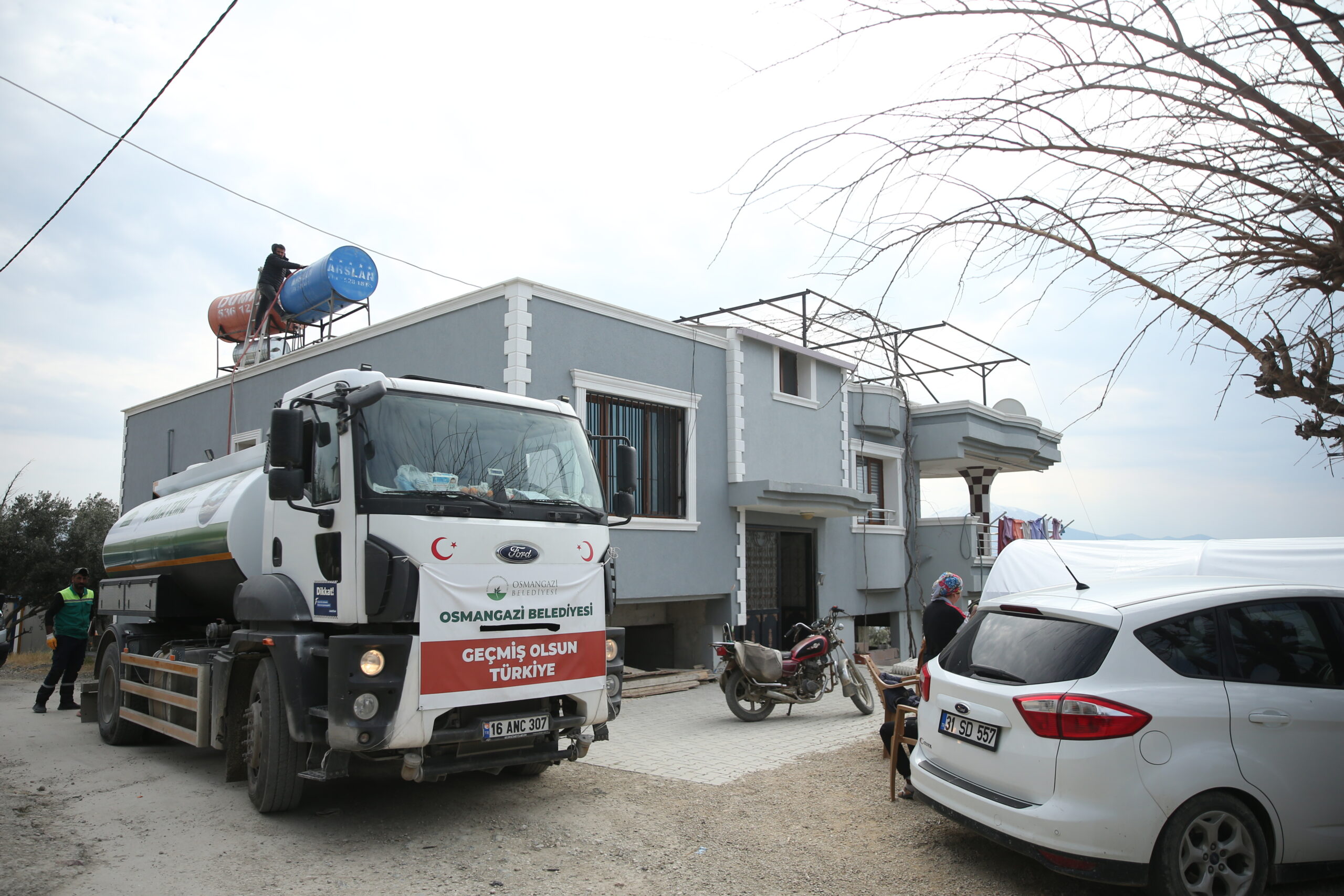 Osmangazi’den Hatay’ın kırsal mahallelerine temiz su desteği