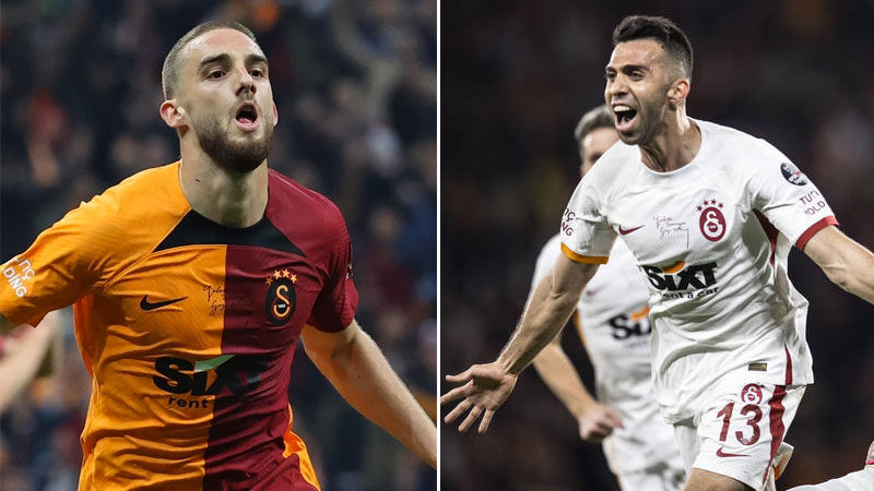 Galatasaray'da Berkan Kutlu ile Emre Taşdemir, depremzedeler için formalarını bağışladı.