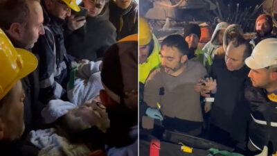 Anne ve oğlu 70’inci saatte kurtarıldı