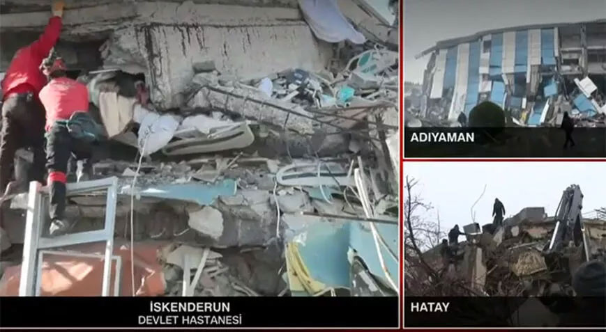 İskenderun Devlet Hastanesi yoğun bakım binası çöktü