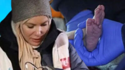 Gamze Özçelik afet bölgesinde minicik bir bebeği paylaştı! “Kocaman bir karanlık ve korku ama…”