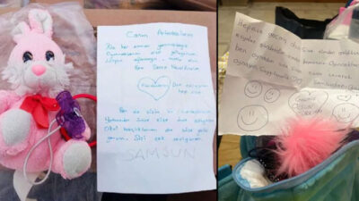 Yardım kolilerinde duygulandıran notlar