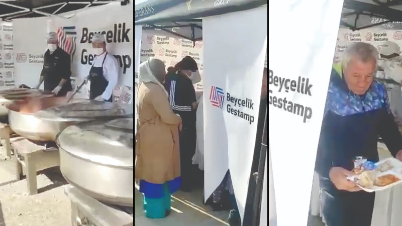 Beyçelik’ten deprem bölgesine sahra mutfak