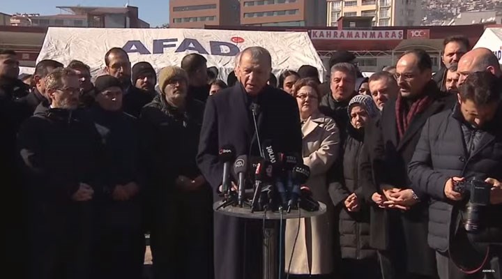 Cumhurbaşkanı Erdoğan deprem bölgesinde