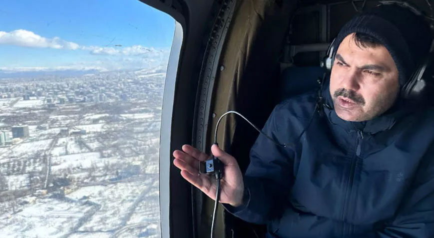 Bakan Kurum, Malatya’yı havadan inceledi