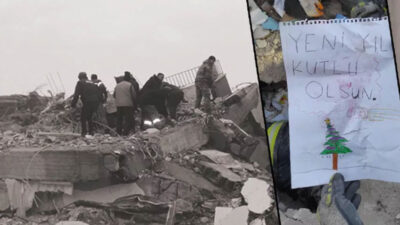 Enkazdan yürek burkan resim çıktı: Yeni yıl kutlu olsun, depremsiz bir yıl diliyorum