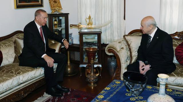 Cumhurbaşkanı Erdoğan, Bahçeli ile bir araya geldi