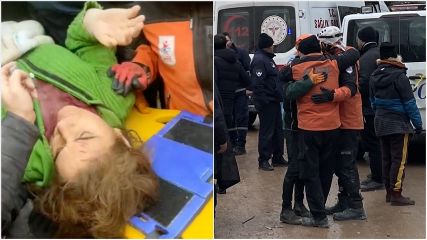 Aynı aileden 2 kişi 30 saat sonra enkazdan kurtarıldı