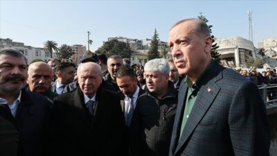 Cumhurbaşkanı Erdoğan ve Bahçeli, deprem bölgesinde