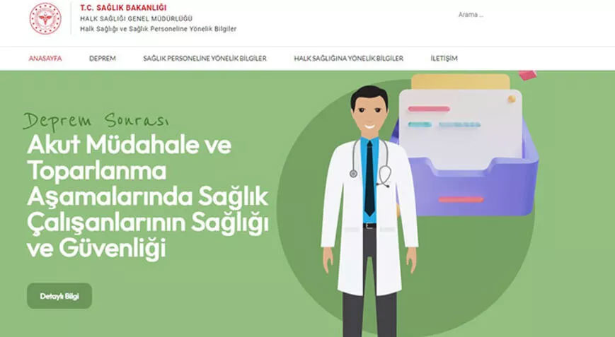 Sağlık Bakanlığı’ndan deprem sonrası bilgilendirme sitesi