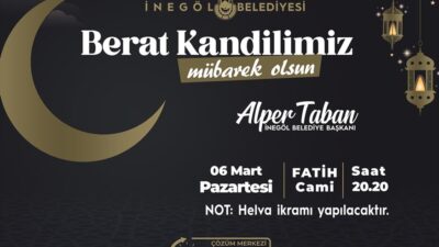 Başkan Taban’dan Berat Kandili Mesajı