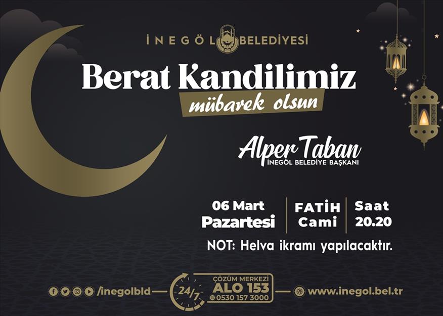 Başkan Taban’dan Berat Kandili Mesajı