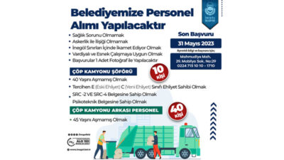 İnegöl Belediyesi 50 personel alacak