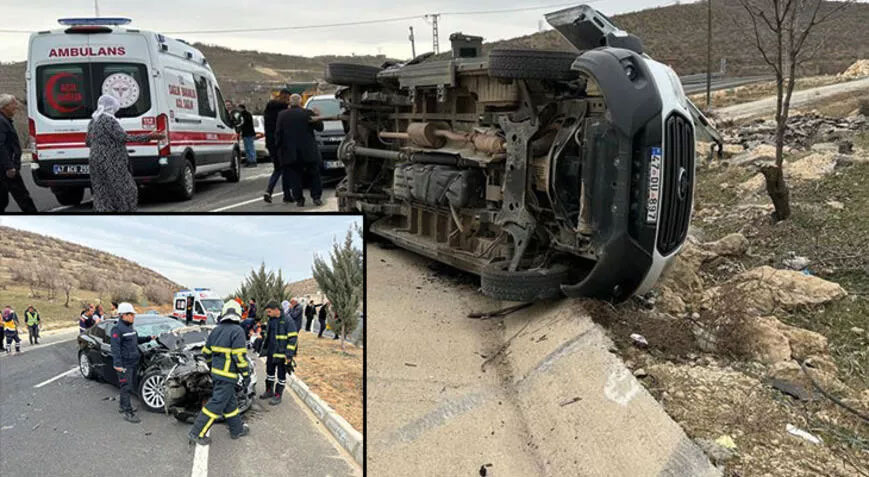 Mardin’de minibüs ile otomobil çarpıştı: 6 yaralı