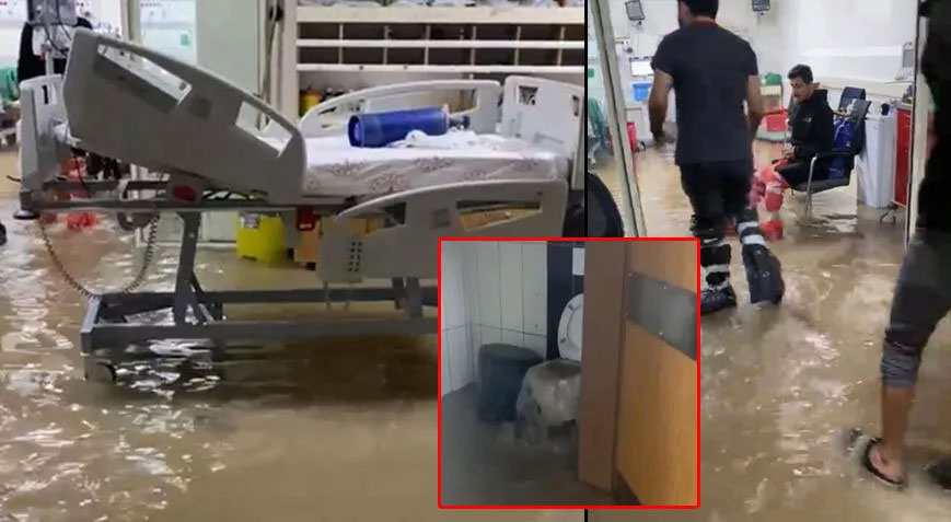 Deprem bölgesi için kritik uyarı! Şanlıurfa’yı sel bastı; acil servis sular altında, okullar tatil!