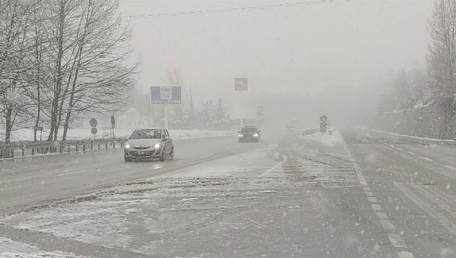 Kar yağışı! Bursa-Ankara yolunda…