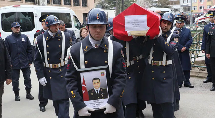 Şehit Pilot Albay Adalıoğlu, son yolculuğuna uğurlandı