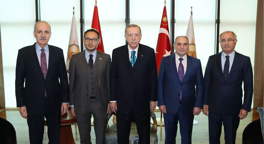 Erdoğan, Yeni Azerbaycan Partisi heyetini kabul etti