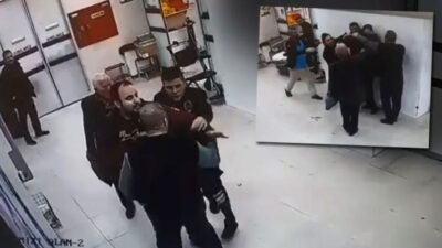 Hastanenin güvenlik görevlisine ‘kırmızı alan’ saldırısı