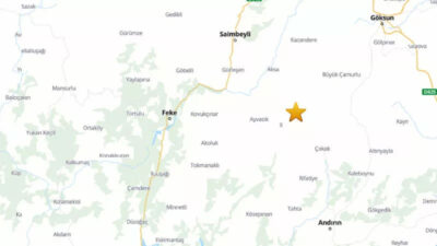 Adana’da 3.9 büyüklüğünde deprem