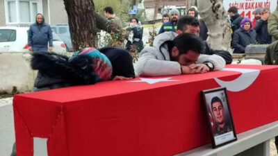 Kalp krizinden hayatını kaybeden sözleşmeli er, toprağa verildi