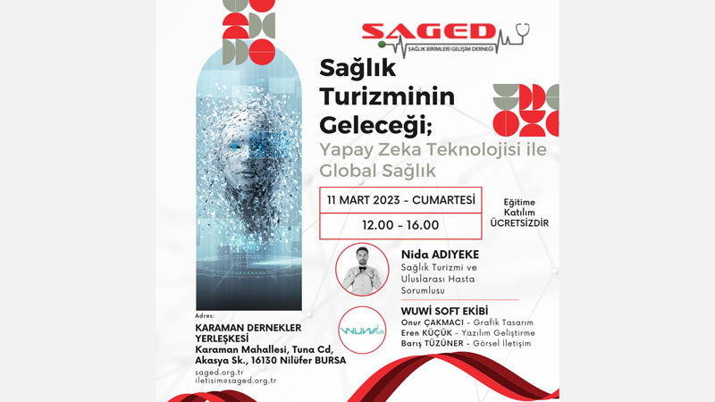 Saged Derneği’nden yapay zeka teknolojisi ile global sağlık eğitimi Saged Derneği, sağlık turizminin geleceği ve yapay zeka teknolojisi ile