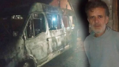 Minibüsü alev alev yanan babadan şoke eden iddia: Bence oğlum yaktı