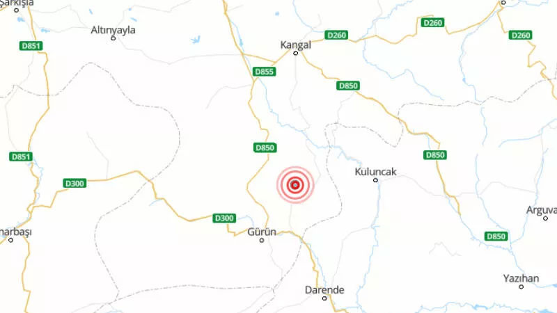 Sivas’ta 3.6 büyüklüğünde deprem Sivas’ta 3.6 büyüklüğünde deprem