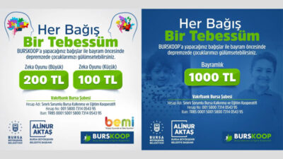 Depremzede çocuklara bayramlık bağışı