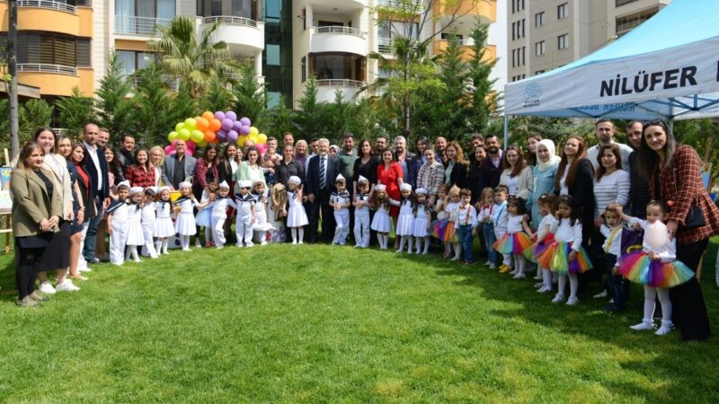 Nilüfer’de bayram coşkusu sürüyor Nilüfer Belediyesi Burak Berk Kreşi öğrencileri, 23 Nisan Ulusal Egemenlik