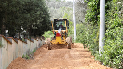 Tirilye mezarlık yolunda çalışmalar başladı