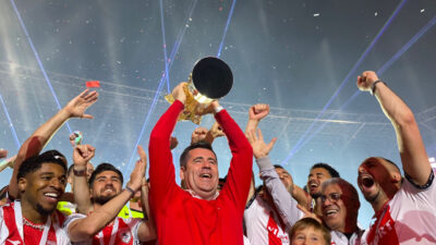 Süper Lig’e yükselen Samsunspor kupasını aldı