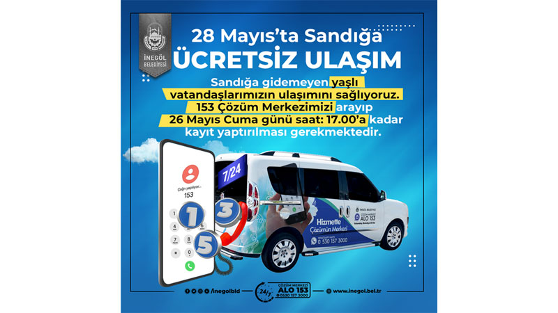 Yaşlıları sandığa İnegöl Belediyesi taşıyacak