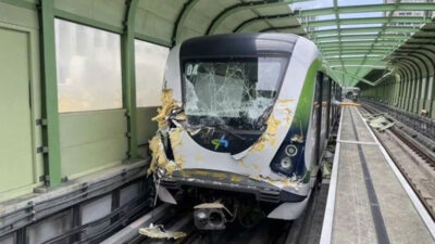 Tayvan’da inşaat vinci metronun üzerine düştü! Ölü ve yaralılar var