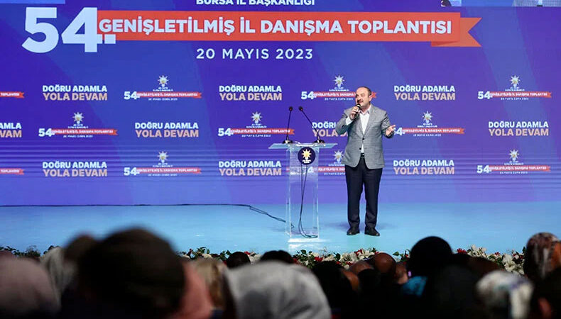 Sanayi ve Teknoloji Bakanı Mustafa Varank, "Gerçekten samimiyetle Bursa'dan diyoruz