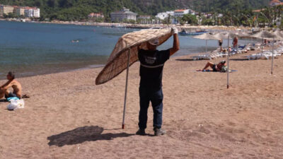 Marmaris plajları sezona hazırlanıyor