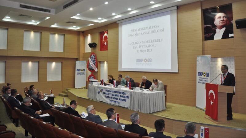 Mustafakemalpaşa OSB 14. olağan genel kurul toplantısı yapıldı Mustafakemalpaşa Organize Sanayi Bölgesi (MKP OSB) 14.Olağan Genel Kurul Toplantısı