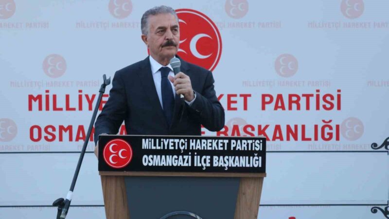 Milliyetçi Hareket Partisi (MHP) Genel Sekreteri İsmet Büyükataman, Bursa’da gerçekleştirdiği