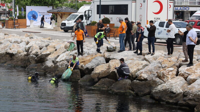 Gemlik’te denizden çıkanlar şaşırttı Dünya Çevre Günü çerçevesinde ‘Temiz Deniz, Temiz Dünya’ temasıyla çevreyle