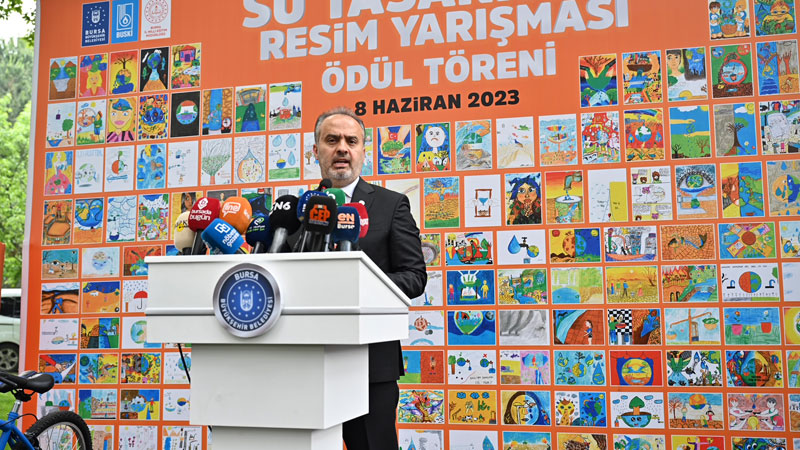 Bursa’da küçük ressamlar susuzluğu anlattı