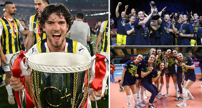 Fenerbahçe takım sporlarında 9 kupa kazandı Fenerbahçe takım sporlarında 9 kupa kazandı