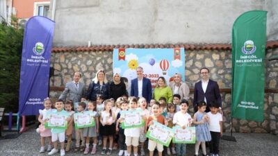 İnegöl’de Beşinci Mevsim’in minikleri karnelerini aldı