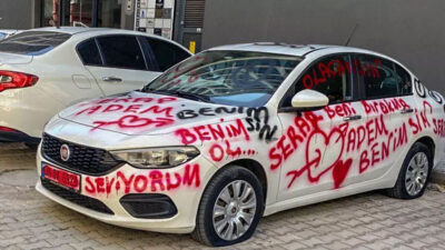 Saplantılı aşk kabusu! Arabanın halini görünce şoke oldu