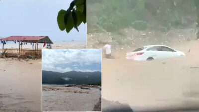 Antalya’da dere taştı, Adrasan’da turizm tesisleri zarar gördü