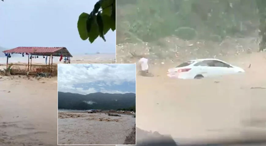 Antalya’da dere taştı, Adrasan’da turizm tesisleri zarar gördü