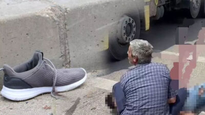 Son nefesini kamyon sürücüsünün kollarında verdi