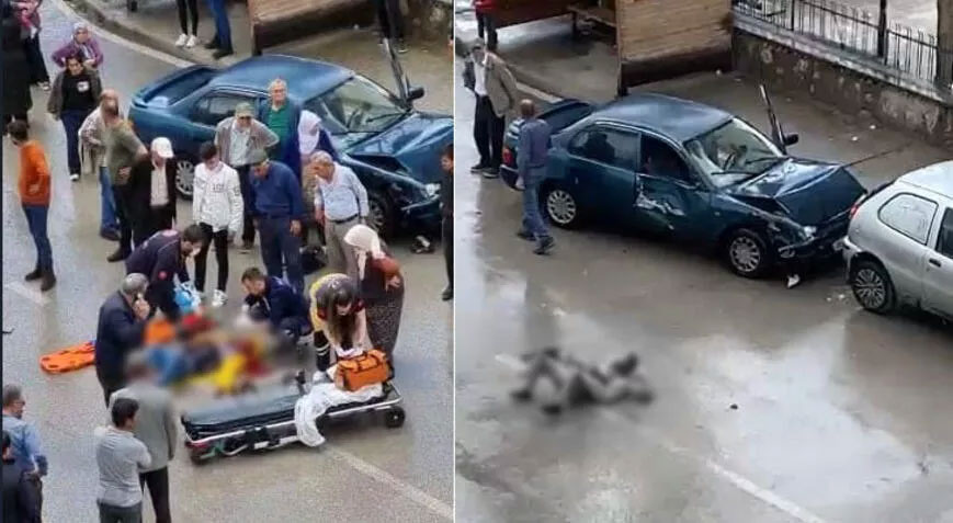 Otomobille çarpışan motosikletin sürücüsü ağır yaralandı