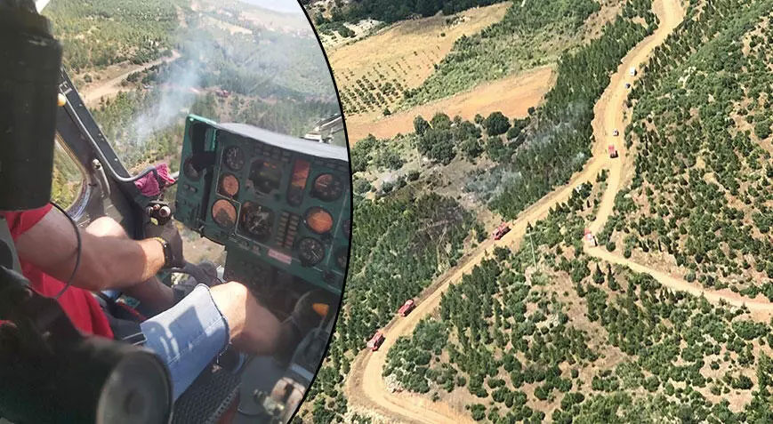 Manisa’da orman yangını! Kısmen kontrol altına alındı